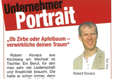 Unternehmer Portrait | tischlerei-kovacs.at